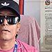 Rajkumar Shakya, Chief Administrative Officer, sitting in front of a Chulachuli Gaupalika office backdrop, looking serious while wearing a pink shirt, black Adidas cap, and sunglasses, with a letter in Nepali on the right side of the image.