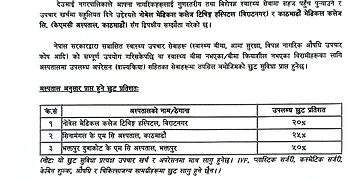 🔴 देउमाईका नागरिकलाई तीन अस्पतालमा उपचार छुट ‼️